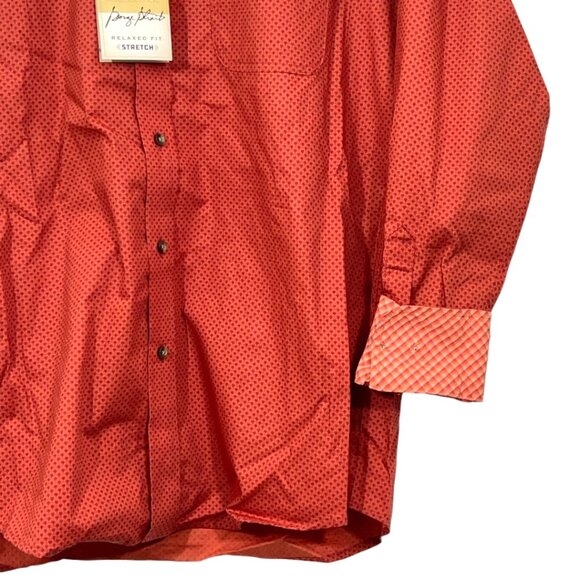 Wrangler George Strait Relaxed Fit Stretch Button Shirt New $60 Red 112352713 - Picture 3 of 4
